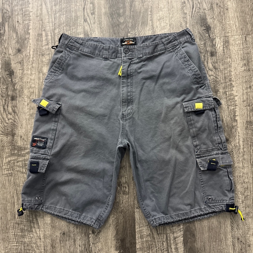 Vintage Y2K 2000s WearFirst Tactical Utility Cargo Shorts Grey